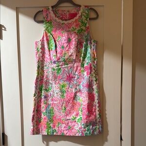 Lilly Pulitzer Pink and Green Sheath Mini Dress